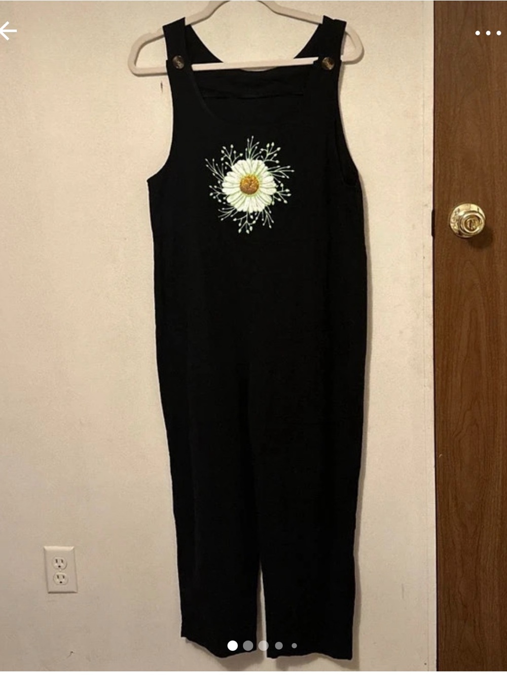 Black Floral Print Romper